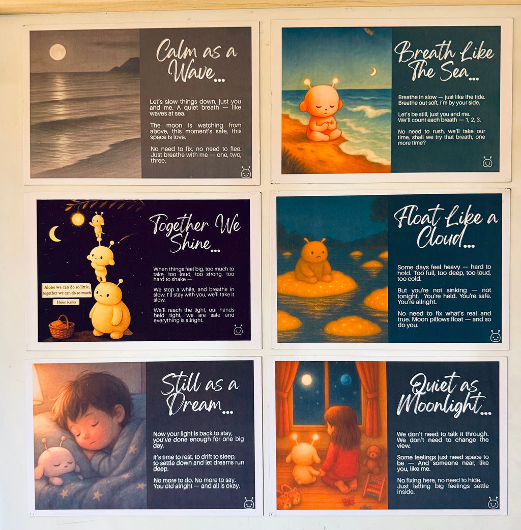 Planet Buu Co-Regulation Magnet Set – 6 Gentle Reminders for Little Big Feelings